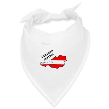I am from Austria - Österreich - Bandana Dreieckstuch - Weiß - Vorne
