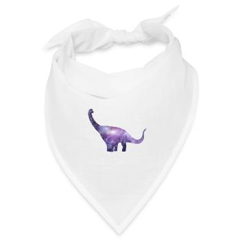 Brachiosaurus Dinosaurier Weltall Dino Nerd Kinder - Bandana Dreieckstuch - Weiß - Vorne