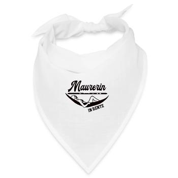 Maurerin Rente Rentnerin Ruhestand Maurermeisterin - Bandana Dreieckstuch - Weiß - Vorne