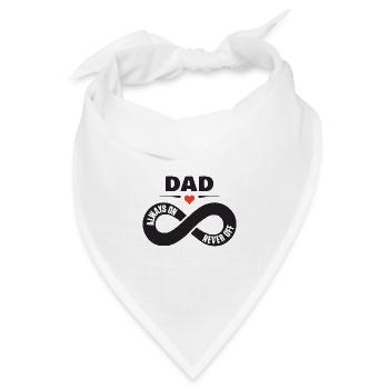 Dad Always On Never Off Papa Shirt Vatertag - Bandana Dreieckstuch - Weiß - Vorne