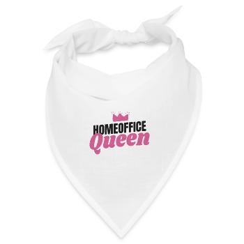 Team Homeoffice Queen - Digitale Video Heimarbeit - Bandana Dreieckstuch - Weiß - Vorne