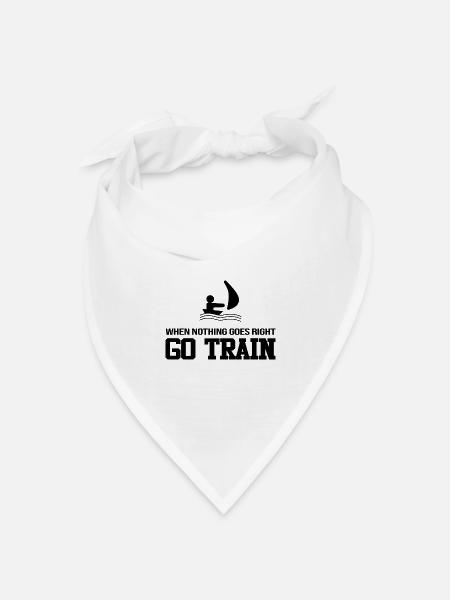 When nothing goes right Go Train für Segeln - Bandana Dreieckstuch - Weiß