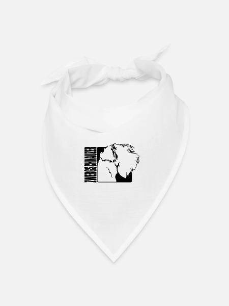 Zwergschnauzer Profil Hunde Hund Wilsigns - Bandana Dreieckstuch - Weiß