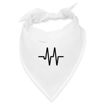 Frequenz - Bandana Dreieckstuch - Weiß - Vorne
