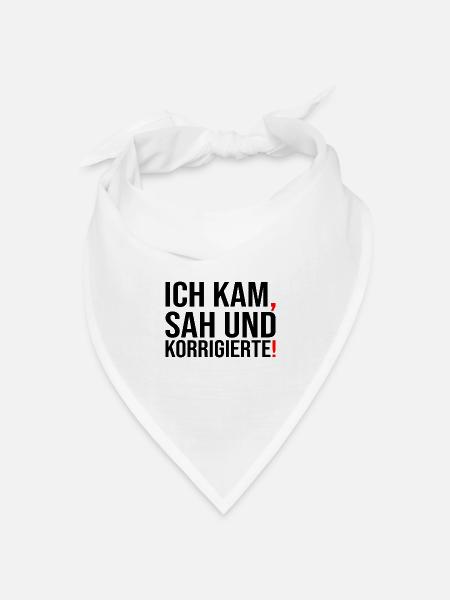 Lehrerin Abschlussklasse Geschenk - Bandana Dreieckstuch - Weiß