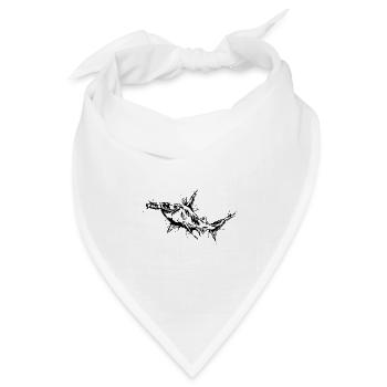Hammerhai - Bandana Dreieckstuch - Weiß - Vorne