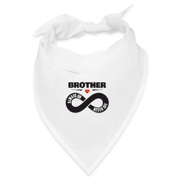 Brother Always On Never Off Bruder Liebe Shirt - Bandana Dreieckstuch - Weiß - Vorne