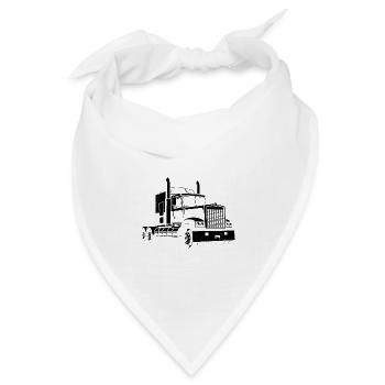 LKW Fahrer LKW Laster - Bandana Dreieckstuch - Weiß - Vorne