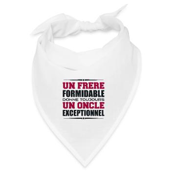 Ein außergewöhnliches Onkelgeschenk für Brother - Bandana Dreieckstuch - Weiß - Vorne