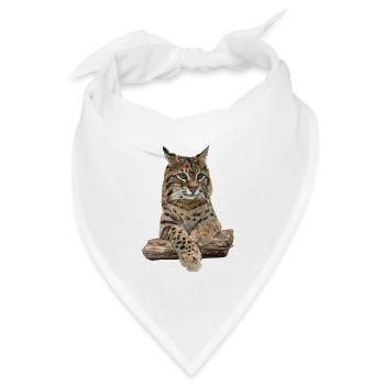 Luchs - Bandana Dreieckstuch - Weiß - Vorne