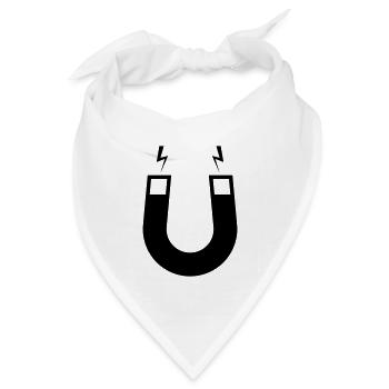 Hufeisen magnet - Bandana Dreieckstuch - Weiß - Vorne