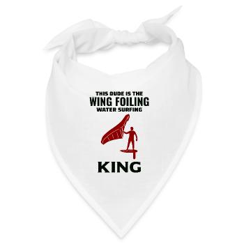 Wing Foiling Hydrofoil Surfen Surf Wassersport - Bandana Dreieckstuch - Weiß - Vorne