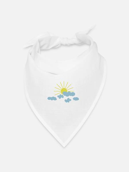 sonne - Bandana Dreieckstuch - Weiß