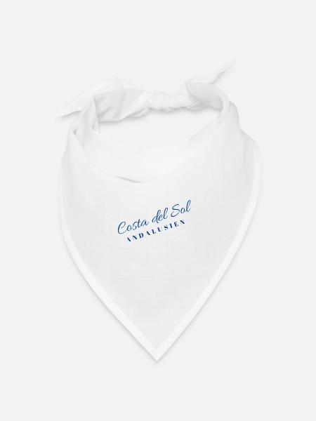 Costa del sol Andalusien - Bandana Dreieckstuch - Weiß