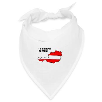 I am from Austria - Österreich - Bandana Dreieckstuch - Weiß - Vorne