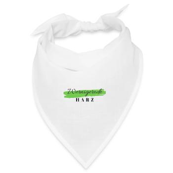 Wernigerode Harz - Bandana Dreieckstuch - Weiß - Vorne