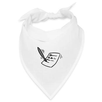 Brief Füllfeder Letter ink pen Geschenkidee - Bandana Dreieckstuch - Weiß - Vorne