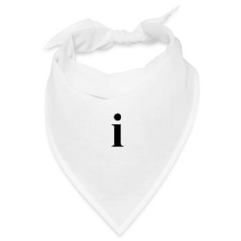 Buchstabe i Letter abc Alphabet Name Geschenkidee - Bandana Dreieckstuch - Weiß - Vorne