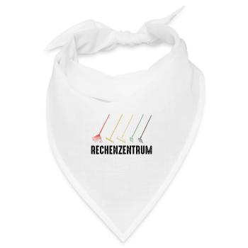 Rechenzentrum lustig Gartenarbeit lustig IT - Bandana Dreieckstuch - Weiß - Vorne