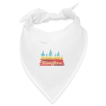 Retro Konifere - Bandana Dreieckstuch - Weiß - Vorne
