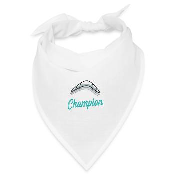 Boomerang -Champion Champion Geschenk - Bandana Dreieckstuch - Weiß - Vorne