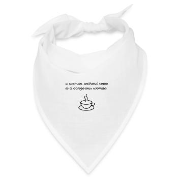 Frau ohne Kaffee - Bandana Dreieckstuch - Weiß - Vorne