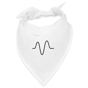 Puls, Herzschlag - Bandana Dreieckstuch - Weiß - Vorne