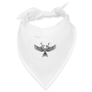 Wikinger Rabe Odin Hugin Munin Schwerter Stein - Bandana Dreieckstuch - Weiß - Vorne