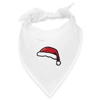Weihnachtsmütze / Santa hat / chapeau de père Noël - Bandana Dreieckstuch - Weiß - Vorne