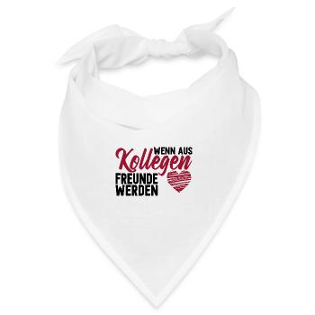 Abschiedsgeschenk Kollegen Jobwechsel - Bandana Dreieckstuch - Weiß - Vorne
