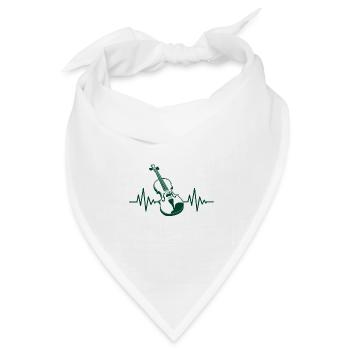 Violine Geigerin Geigenspieler Streichinstrument G - Bandana Dreieckstuch - Weiß - Vorne