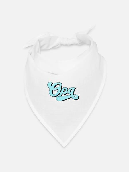 Opa, König der Familie - Bandana Dreieckstuch - Weiß