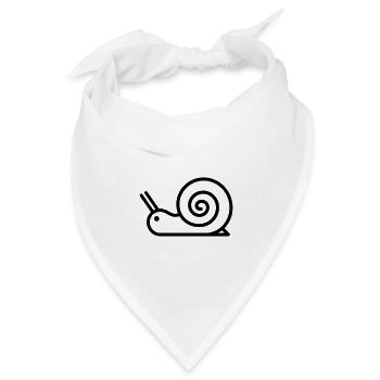 Schnecke - Bandana Dreieckstuch - Weiß - Vorne