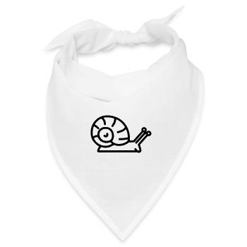 Schnecke - Bandana Dreieckstuch - Weiß - Vorne