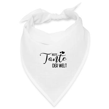 Beste Tante der Welt - Bandana Dreieckstuch - Weiß - Vorne