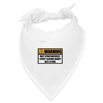 Drachensteigen Drachen Steigen Warnung Spruch - Bandana Dreieckstuch - Weiß - Vorne
