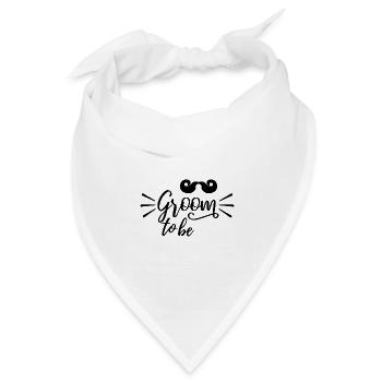 Groom to be - Junggesellenabschied - Bandana Dreieckstuch - Weiß - Vorne