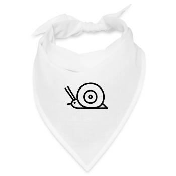 Schnecke - Bandana Dreieckstuch - Weiß - Vorne