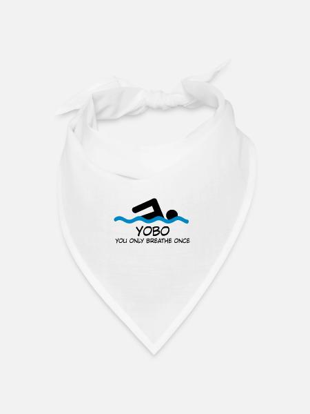 swimmer - Bandana Dreieckstuch - Weiß