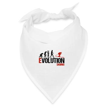 Evolution of Skiing - Bandana Dreieckstuch - Weiß - Vorne