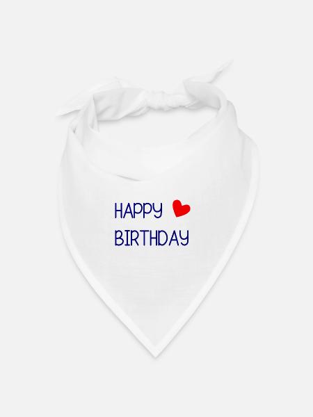 ALLES GUTE ZUM GEBURTSTAG!. ALLES GUTE ZUM GEBURTSTAG!. JAHRESTAG. - Bandana Dreieckstuch - Weiß