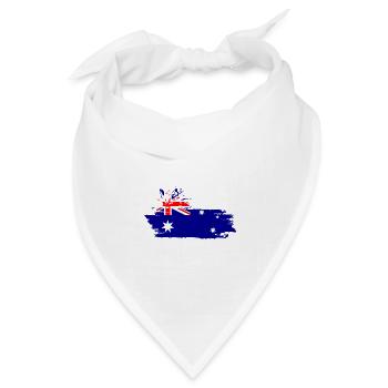 Australia, Down Under - Bandana Dreieckstuch - Weiß - Vorne
