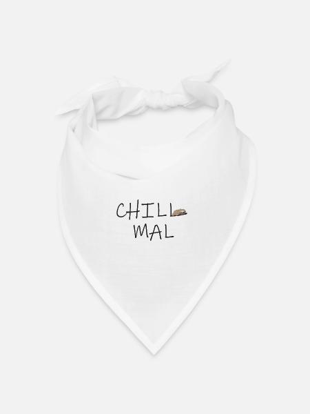 Chill mal Faultier - Bandana Dreieckstuch - Weiß