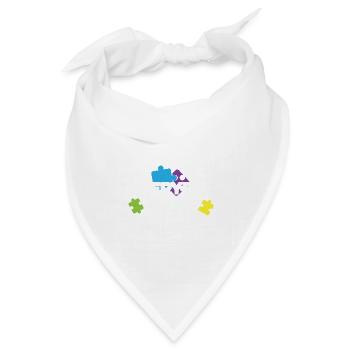 Alltäglich Puzzlin ' Verwirrende Person Geschenk - Bandana Dreieckstuch - Weiß - Vorne