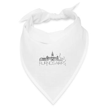 Buenos Aires Minimal Skyline - Bandana Dreieckstuch - Weiß - Vorne
