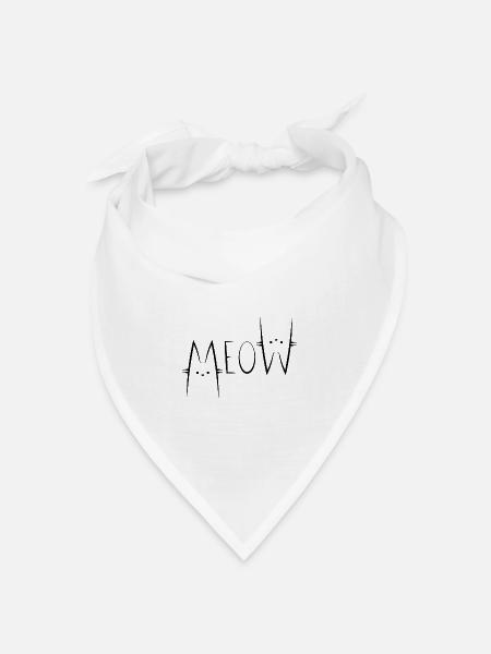 Meow - Entzückende Kätzchen - Schöne Kätzchen - Bandana Dreieckstuch - Weiß