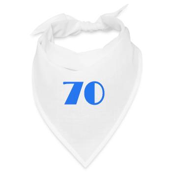70 JAHRE. 70-JÄHRIGES JUBILÄUM. GEBURTSTAG 70 JAHRE. 70 - Bandana Dreieckstuch - Weiß - Vorne