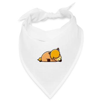 Süßes Pferd schläft - Bandana Dreieckstuch - Weiß - Vorne
