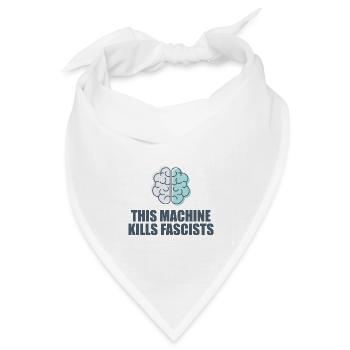 Diese Maschine tötet Faschisten - Bandana Dreieckstuch - Weiß - Vorne