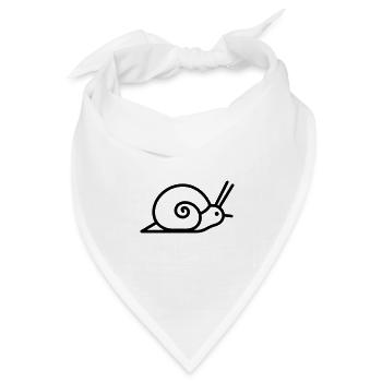 Schnecke - Bandana Dreieckstuch - Weiß - Vorne